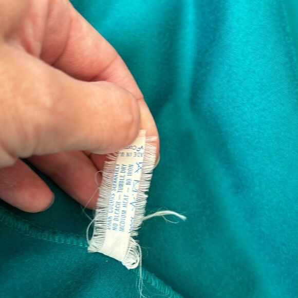 Vanity Fair Vintage 70s Green Teal Retro Tie Velour Robe Womens Medium - Picture 8 of 13